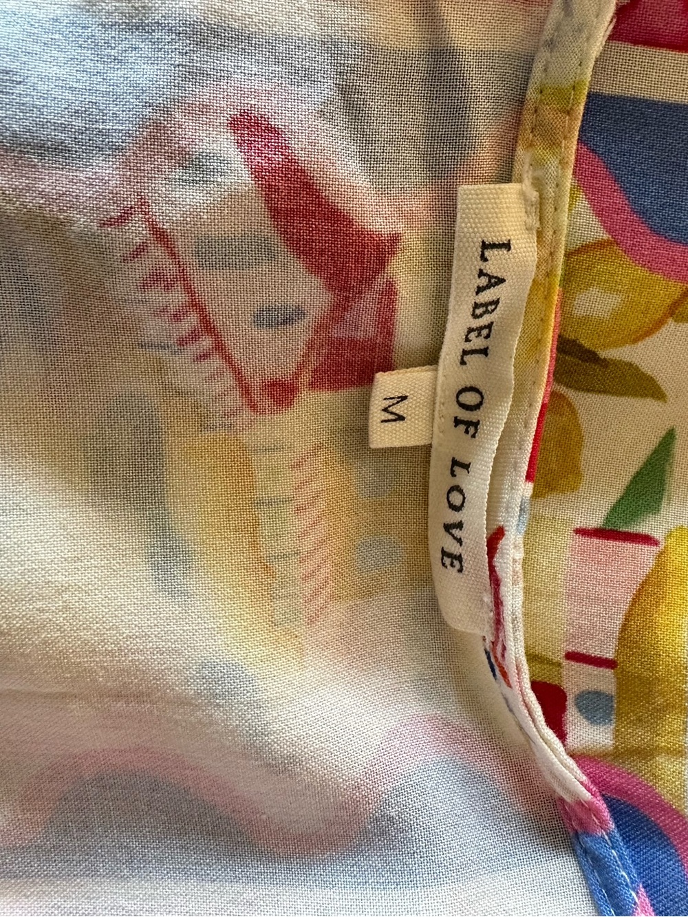 Label of Love Fiorella Greek Tropical Print Mini Dress Cover Up size medium - Picture 9 of 10